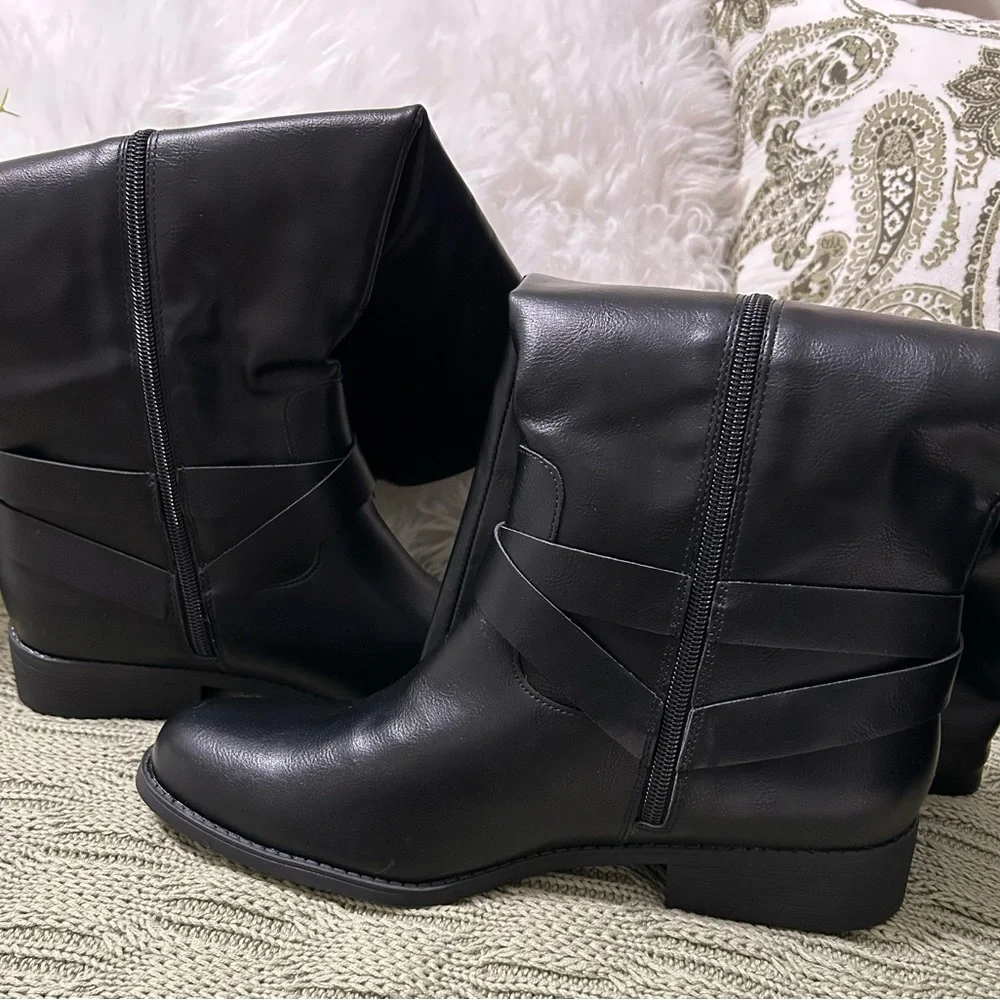 NWT Style & Co. Black Size 12M Over-the-Knee Riding Boots